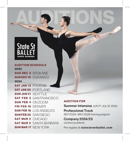 State Street Ballet Auditions: Professional Company, Professional Track Trainee Program, Summer Intensive